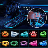 🚗 Car Dashboard Neon Light Strip – 3 Meter Flexible EL Wire with Easy Installation, Random Color