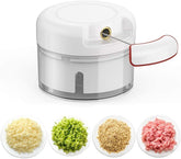 🌀 Mini Food Chopper – Hand-Powered Meat Grinder, Mincer, Mixer & Blender for Fruits, Vegetables, Nuts, and Meat |